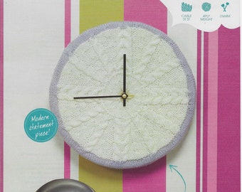 Knitting Pattern Timeless Chic Wall Clock in 4-Ply: Pages Removed from Simply Knitting Magazine.