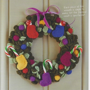 Christmas Wreath Circular Knitting Machine Pattern for Addi or