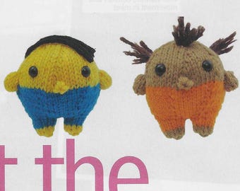 Knitting Pattern, Meet the Baldees: Quirky Toys Dolls, Double Knitting. Pages from Knit-Today Magazine.