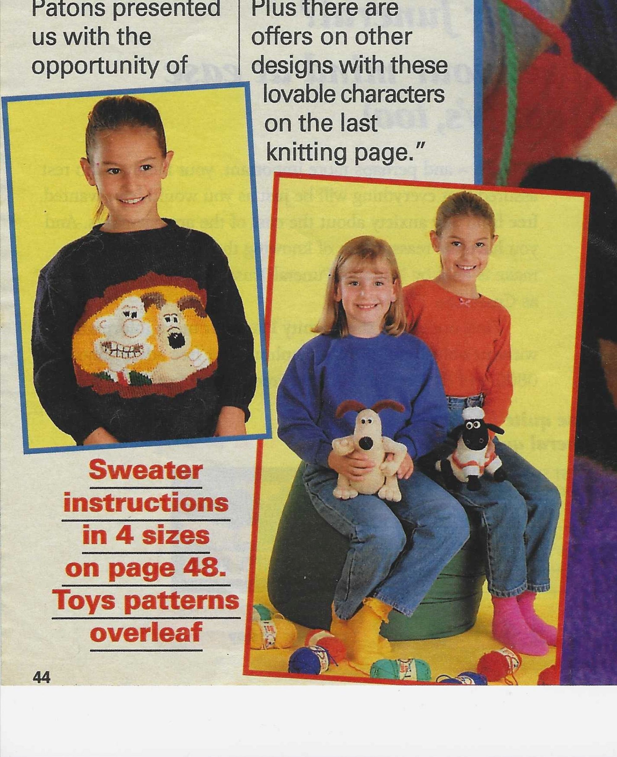 Alan Dart Knitting Pattern Shaun Sheep, Gromit Dog Toys Dolls, Wallace