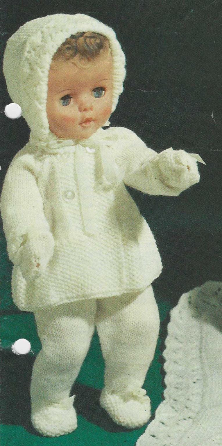 Original Vintage Sirdar Knitting Pattern 5443: Baby Dolls Pram Set ...