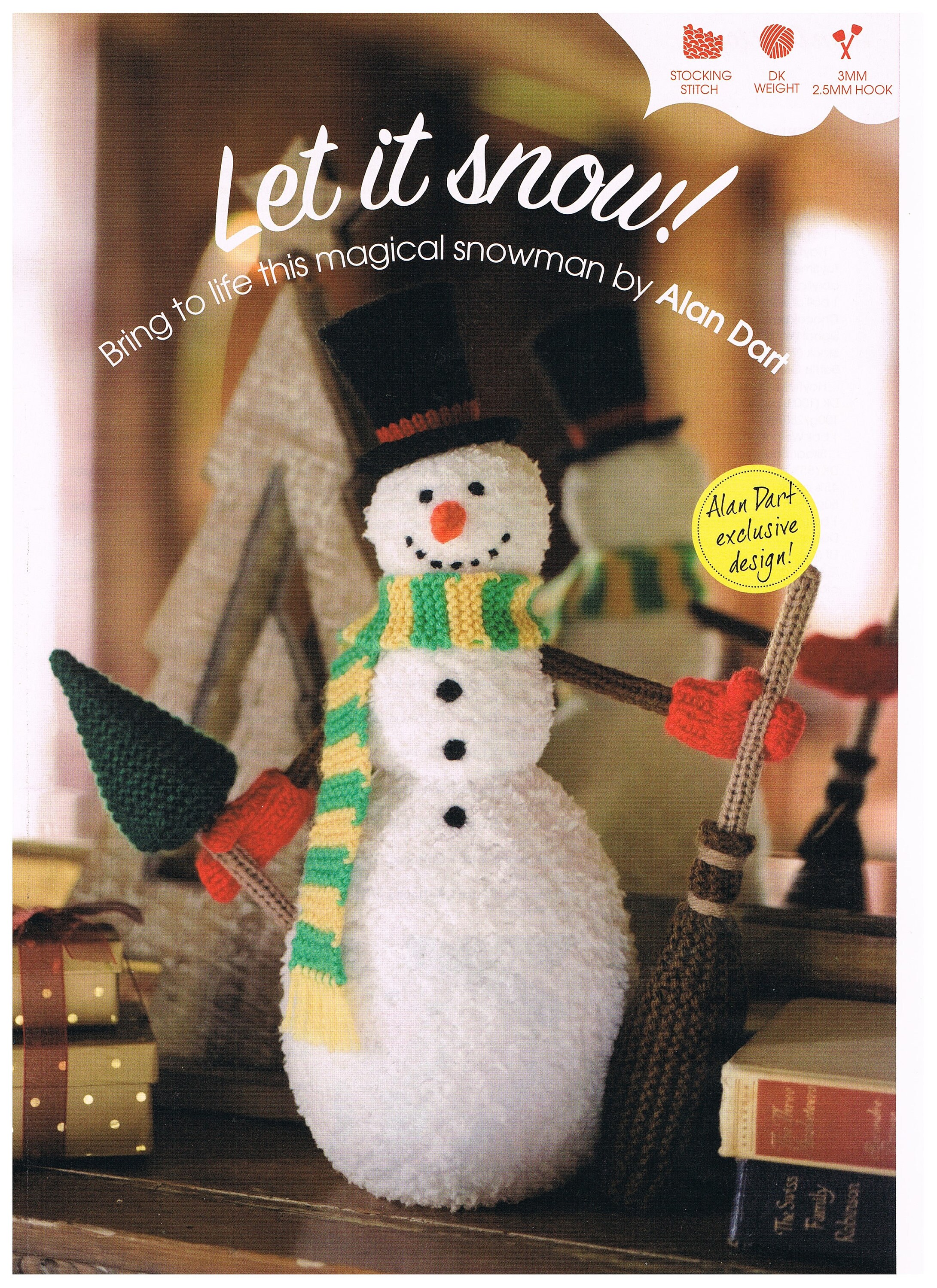 tørst anbefale regulere Alan Dart Knitting Pattern Let It Snow Christmas Snowman Toy - Etsy