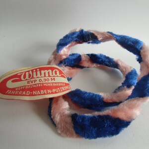 Vintage original Wüma Record for bicycle or vintage car DDR hub ring hub cleaning rings blue/pink OVP from the company WÜMA from the 70s image 3