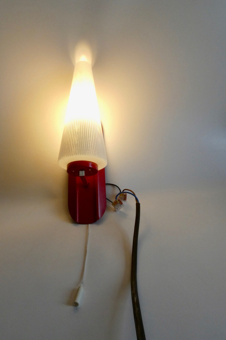 Vintage wall lamp from the 50s Rockabilly lights mid century bag lamp kidney table era design wall lamp image 9