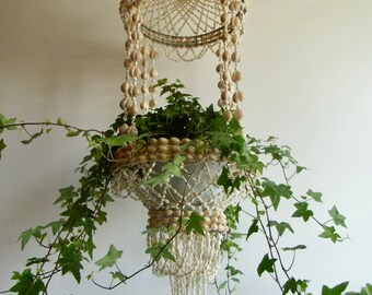 Shell hanging lamp Boho shell hanging - shell mobile - original vintage - hanging lamp - shell decoration - plant hanging - plant hanging