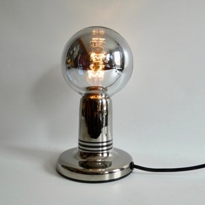 Philips table lamp NTD silver from the 70s RARE Vintage design lamp Space Age ball lamp Table lamp Ceramic lamp image 1