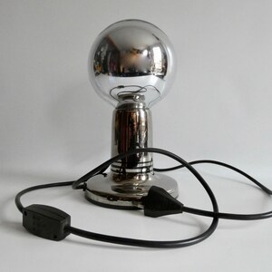 Philips table lamp NTD silver from the 70s RARE Vintage design lamp Space Age ball lamp Table lamp Ceramic lamp image 4