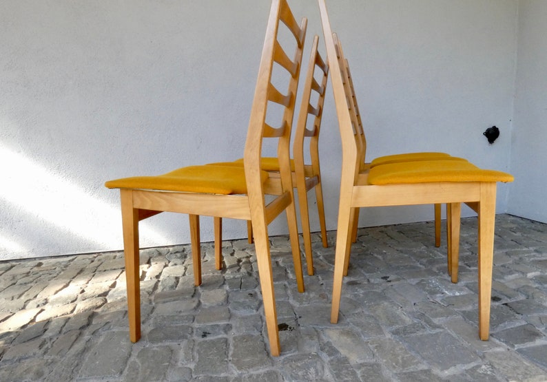 Danish dining room chairs 1960s kitchen chair Scandinavian shabby swedish mid century cottage chic wooden chair DINING CHAIR image 9