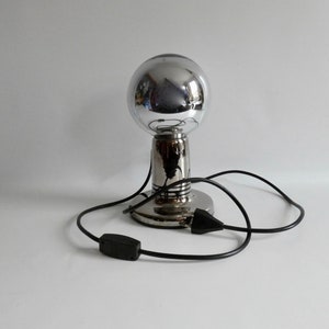 Philips table lamp NTD silver from the 70s RARE Vintage design lamp Space Age ball lamp Table lamp Ceramic lamp image 9