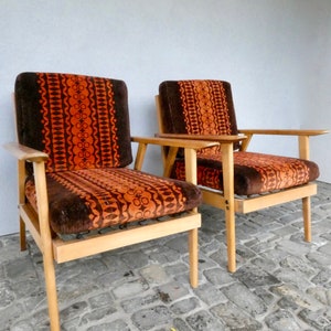 2 vintage armchairs Danish design classics from the 60s Mid Century Scandinavian armchair living room chair wooden armchair lounge chair image 8