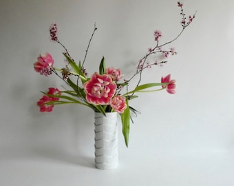 Vase Schumann Arzberg 60s - vintage flower vase vase - porcelain - white vase - gift