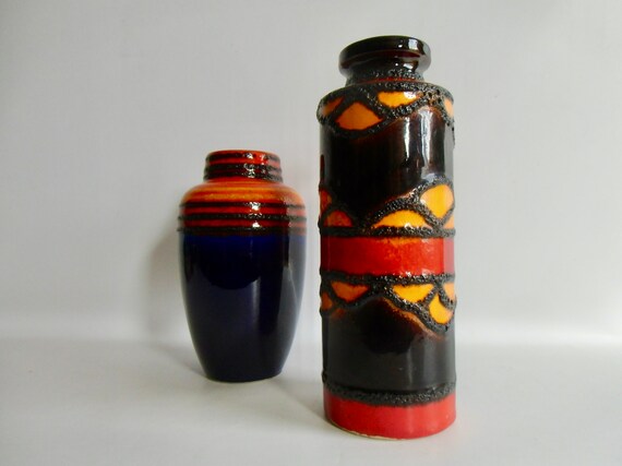 Scheurich Ceramic Vase 70s Mid Century Ceramic Etsy