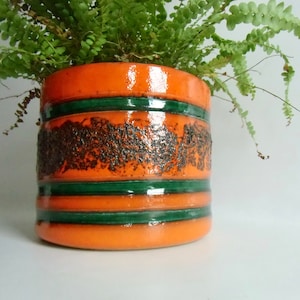 Vintage KERAMIK Übertopf aus den 70er Jahren - Fat Lava Topf  W. Germany - Mid Century -  Blumenübertopf German Pottery  Design - Home Decor