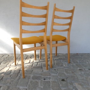 Danish dining room chairs 1960s kitchen chair Scandinavian shabby swedish mid century cottage chic wooden chair DINING CHAIR image 2