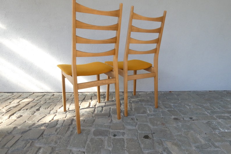 Danish dining room chairs 1960s kitchen chair Scandinavian shabby swedish mid century cottage chic wooden chair DINING CHAIR image 2