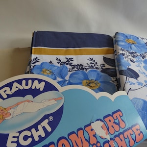 Vintage dreamlike sleeping comfort for the pampered bed linen 100% cotton from the 70s Pop Art Flower Power design bed linen set of 2