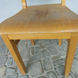 Holz Stuhl von Ama Modell 300 aus den 50er Jahren Bauhaus Stuhl Lehrerstuhl stabiler Holzstuhl Küchenstuhl Esszimmerstuhl Designklassiker Bild 3