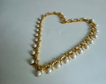 Vintage Halskette aus den 60er Jahren - Prinzessinnen Schmuck - Damen Modeschmuck Kette - Necklace Heartbeat - Muttertag Geschenk