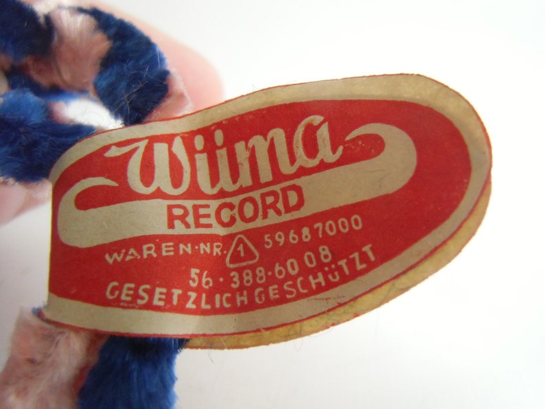 Vintage original Wüma Record for bicycle or vintage car DDR hub ring hub cleaning rings blue/pink OVP from the company WÜMA from the 70s image 1