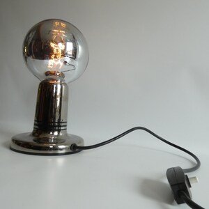 Philips table lamp NTD silver from the 70s RARE Vintage design lamp Space Age ball lamp Table lamp Ceramic lamp image 3