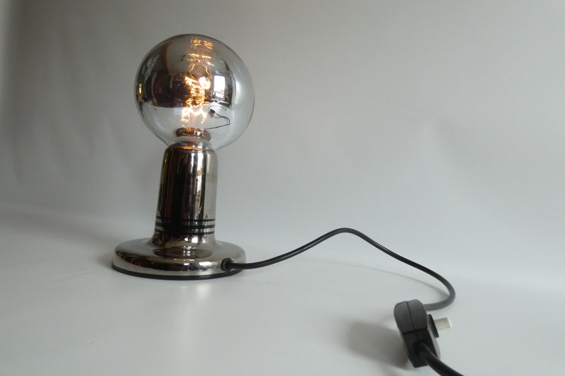 Philips table lamp NTD silver from the 70s RARE Vintage design lamp Space Age ball lamp Table lamp Ceramic lamp image 3