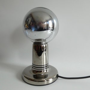 Philips table lamp NTD silver from the 70s RARE Vintage design lamp Space Age ball lamp Table lamp Ceramic lamp image 6