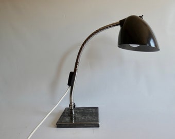 Industrial lamp from the 50s - Bakelite lamp - machine lamp, workshop lamp - work lamp, industrial design - articulated arm lamp