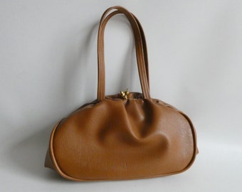 Vintage women's handbag from the 50s - True Vintage - Cloud bag - Camel clutch - Vintage handbag - Style Mod