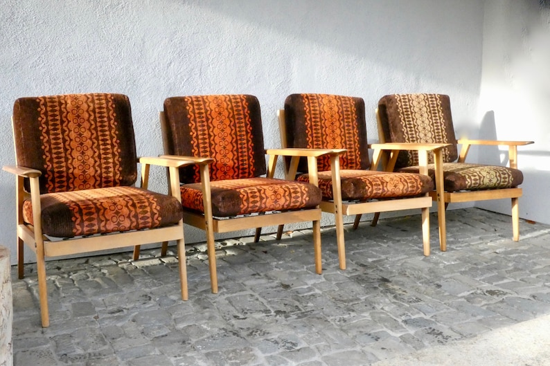 2 vintage armchairs Danish design classics from the 60s Mid Century Scandinavian armchair living room chair wooden armchair lounge chair image 3