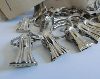 Vintage metal clips 31 pieces - old curtain hooks curtain clamps curtain rings clip holder curtain - French country house style