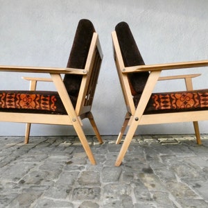 2 vintage armchairs Danish design classics from the 60s Mid Century Scandinavian armchair living room chair wooden armchair lounge chair image 2