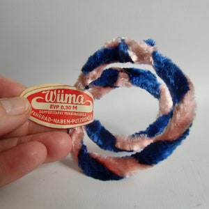 Vintage original Wüma Record for bicycle or vintage car DDR hub ring hub cleaning rings blue/pink OVP from the company WÜMA from the 70s image 2