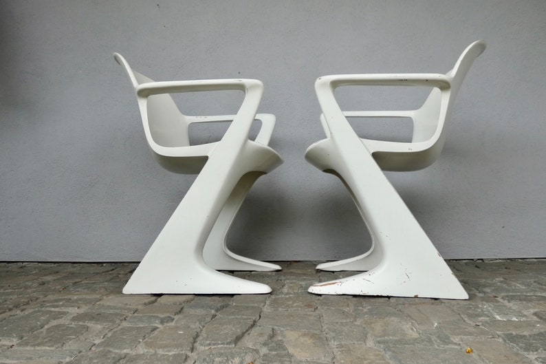 Z-chair Ernst Moeckl Horn Collection from the 60s Kangaroo chair with armrests DDR Vario Pur true vintage cantilever chair image 5