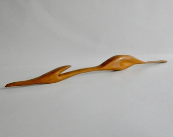 Vintage crane from the 60s wall cranes - teak bird - mid century wall decoration - flying bird wall sculptures modernist