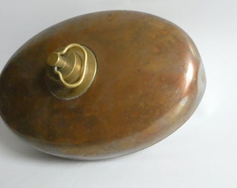 Vintage hot water bottle - bed warmer - BED WARMER copper antique - oval hot water bottle - decoration