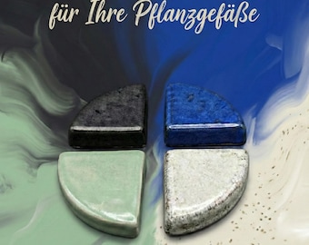 Solid ceramic feet for plant pots, handmade stoneware, frost-resistant - drainage saucers for pots in 4 colors, robust & weather-resistant!