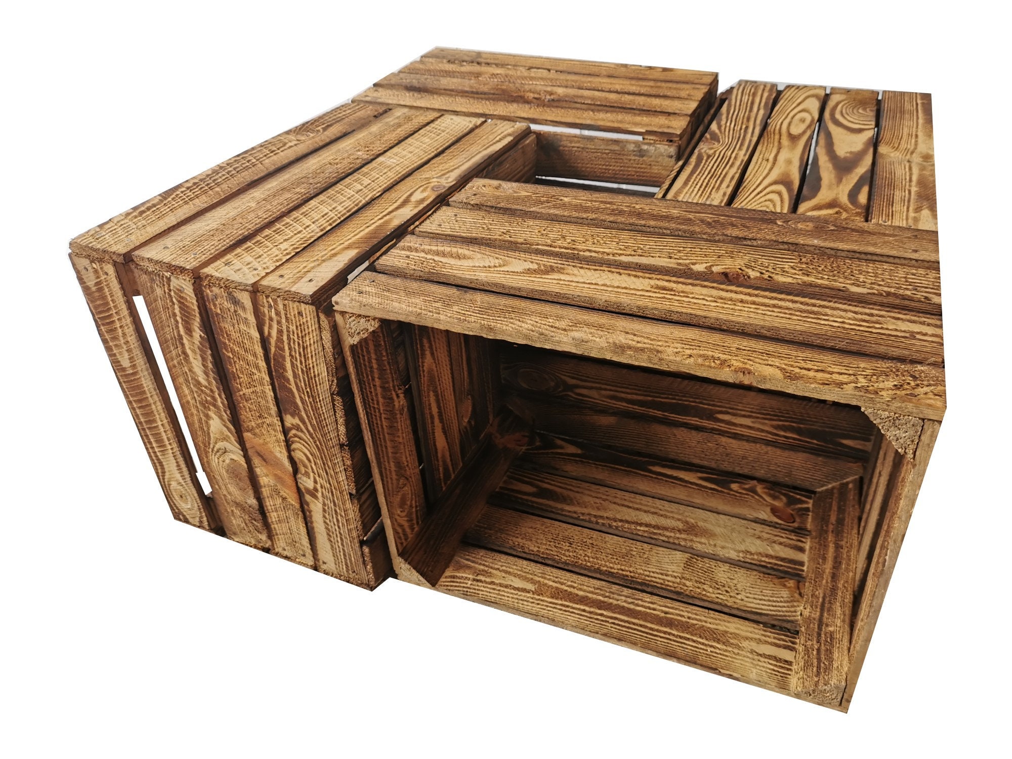 20 Tavole Di Legno Da Vecchie Cassette – Abete, Lunghe 50 Cm, Naturali, Fatte A Mano
