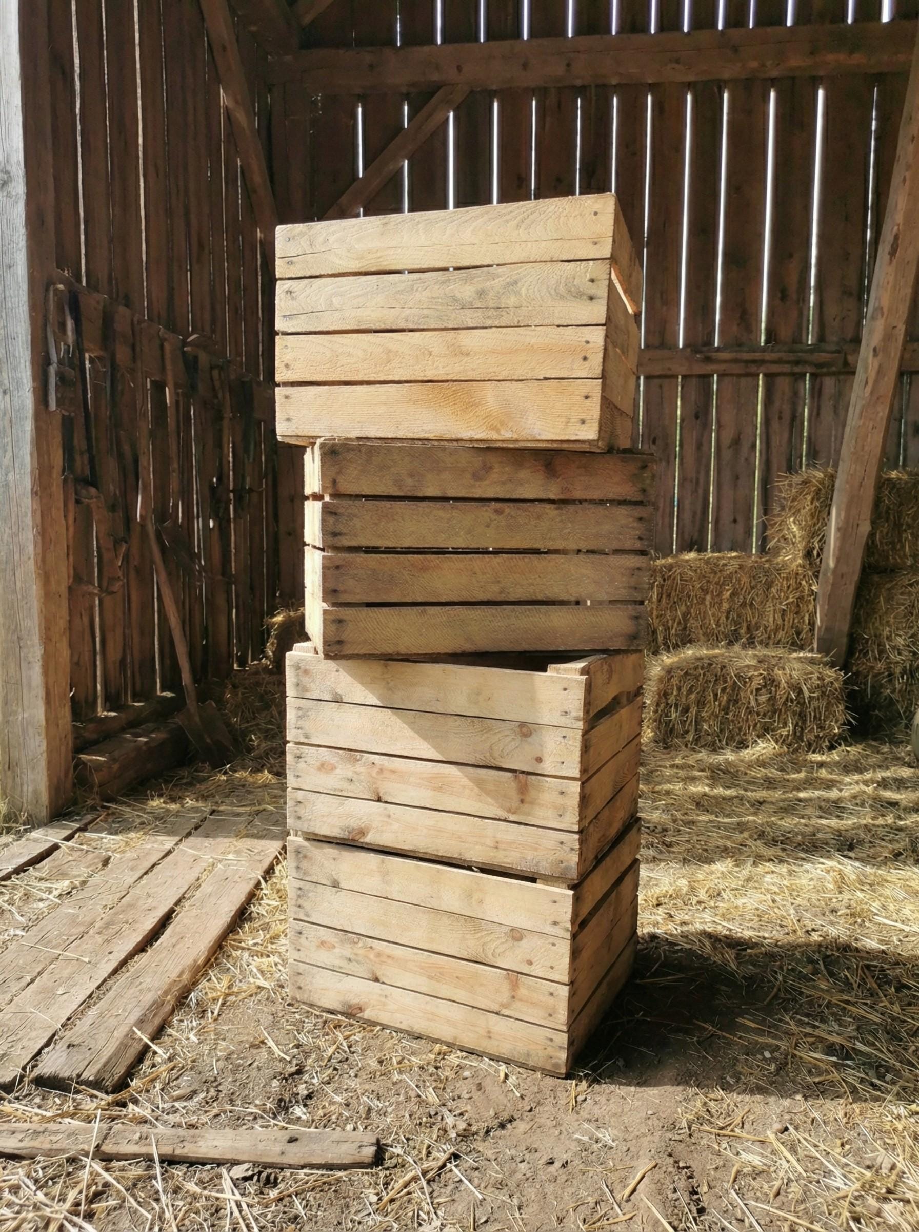 ELONG HOME Confezione Da 2 Cassette In Legno Rustiche, Stile Vintage, Per Conservazione E Decorazione, Per Frutta E Verdura
