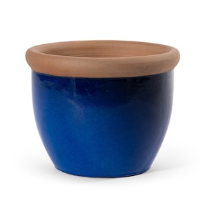 Pflanzgefäß Blumentopf Modell &quot;Farmer&quot; Keramik 25cm Royal Blau frostfest