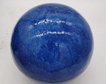 Rose ball decorative ball garden ball blue glazed high quality frost-proof 16 cm