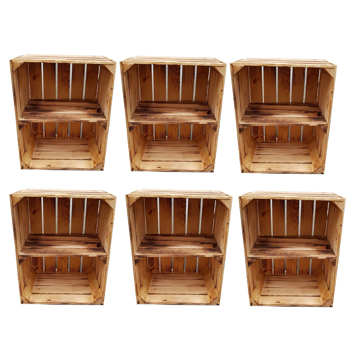 Caja madera 12 botellas 50x35,5x17 cm natural - RETIF