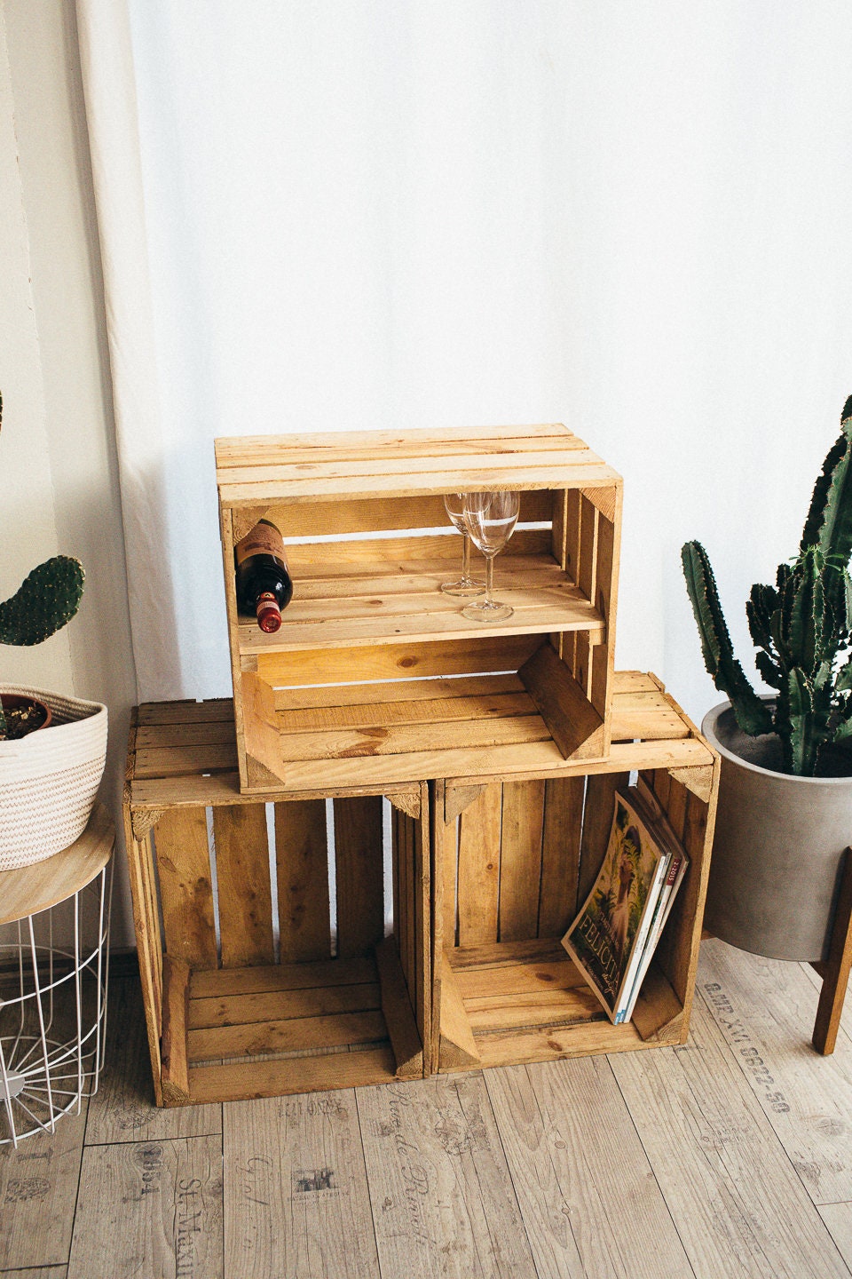 Wooden Box Wooden Shelf Wall Shelf Wine Boxes Bottom Long 50 X Etsy