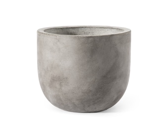 Pot de fleurs jardinière "Dora" 40 cm béton gris foncé