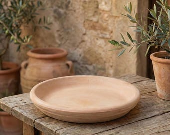 Podstawka pod doniczkę Teramico Light Terracotta | Podstawka odporna na mróz, 21-42 cm, wyprodukowana we Włoszech | Wodoodporna miska na doniczki i poidełko dla ptaków | Ogród
