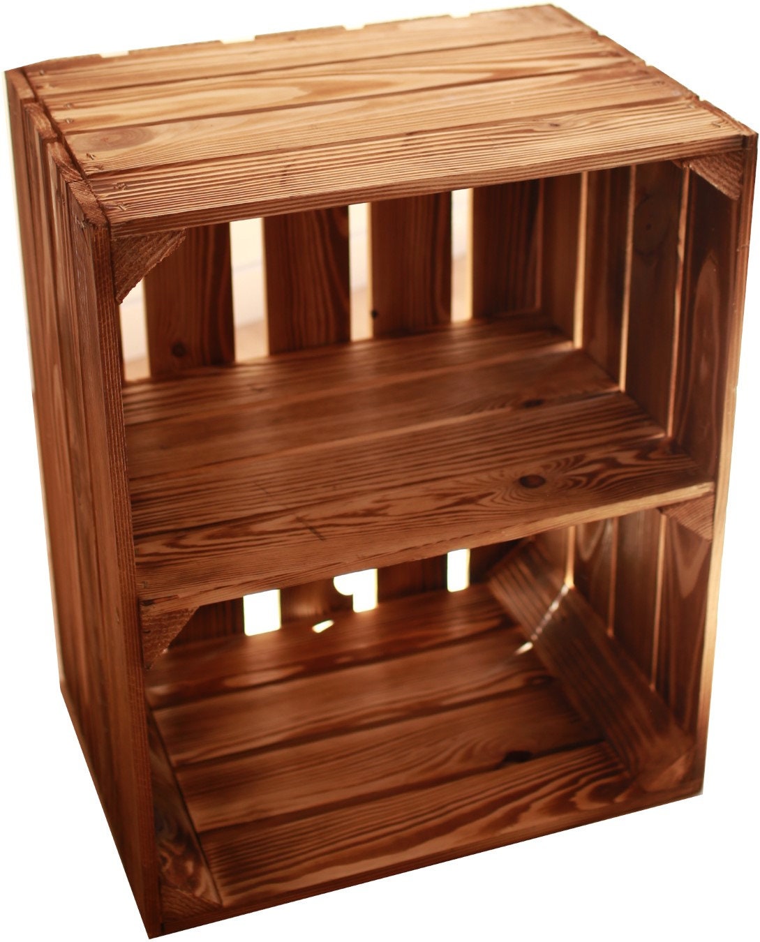 Caja de madera flameada vintage, 50x40x30cm, madera vintage, caja de fruta,  caja de madera, caja de madera, caja de madera, caja de madera grande, cajas  de frutas flameadas (abierta, 3 cajas) 