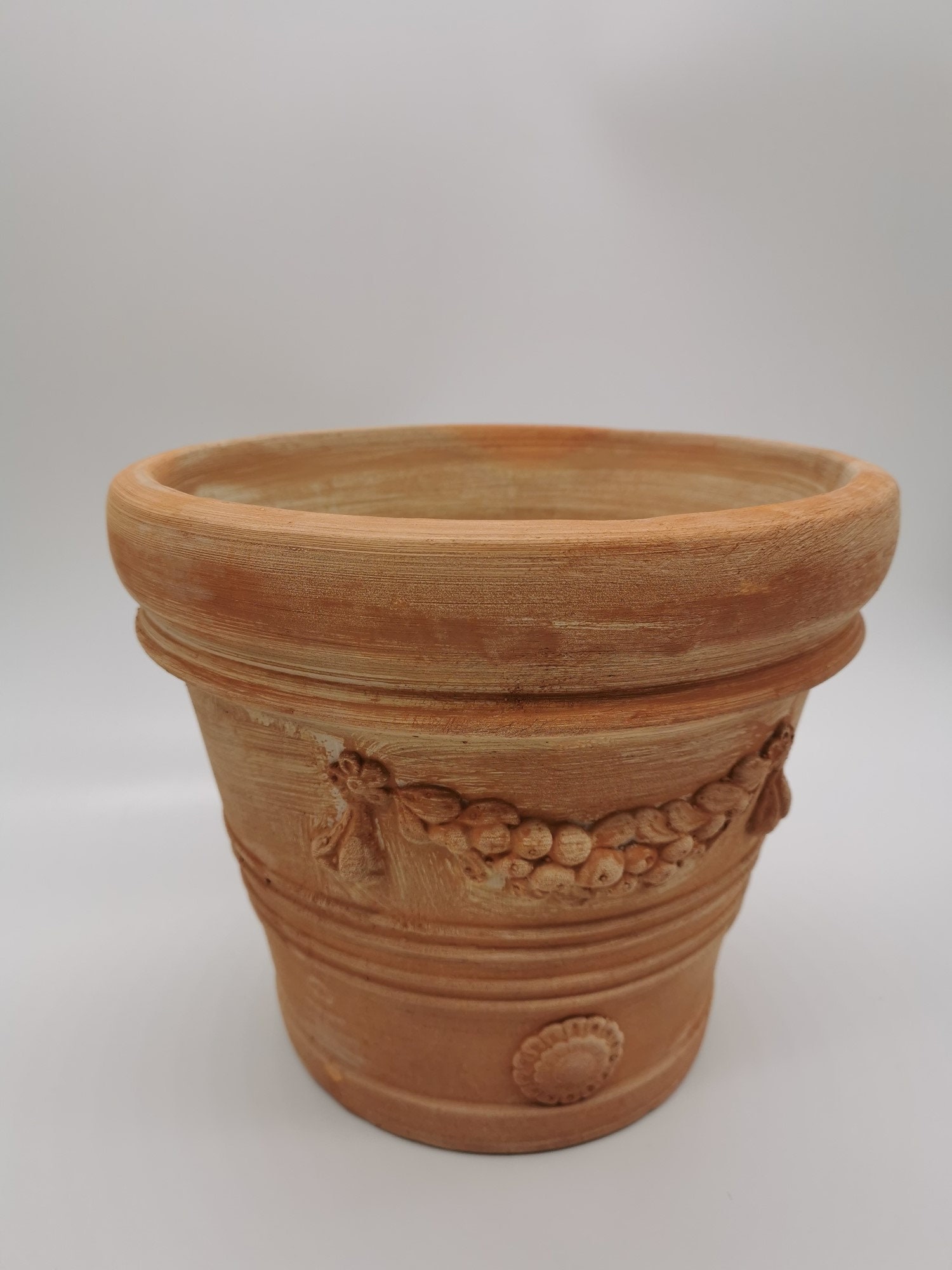 Terracotta pot flowerpot planter planter Imprunetino Festonato 46 x 38 cm XXL