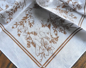 Bandana juniper fox | 100% cotton screen printed bandana