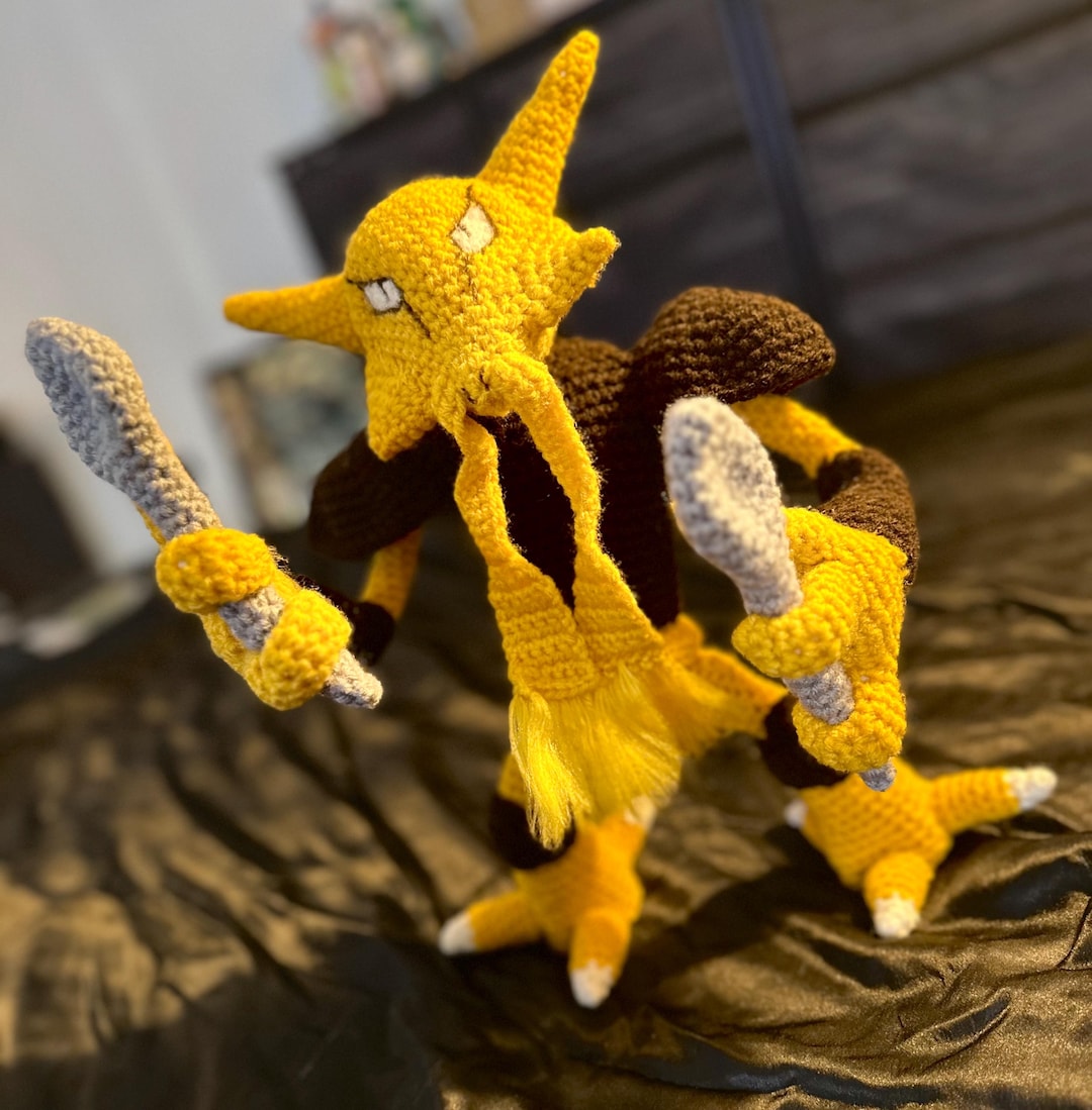 Alakazam- Handmade Crochet Pokemon Plush Toy MADE TO ORDER - Etsy