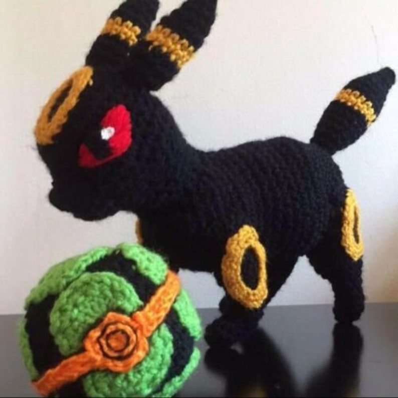 Handmade Crochet Pokemon Plush Toy Eeveelution MADE TO ORDER Umbreon