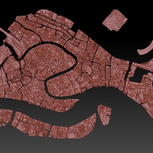 Venice 3D Map for 3D Printing